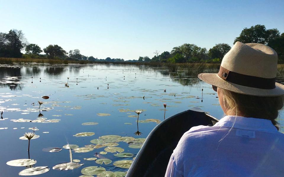 <p>Another specialty at Vumbura: a peaceful, slow-moving ride aboard a traditional <em>mokoro</em> (dugout canoe) through the Delta’s narrow channels, which provides a unique vantage point for animal sightings.</p>