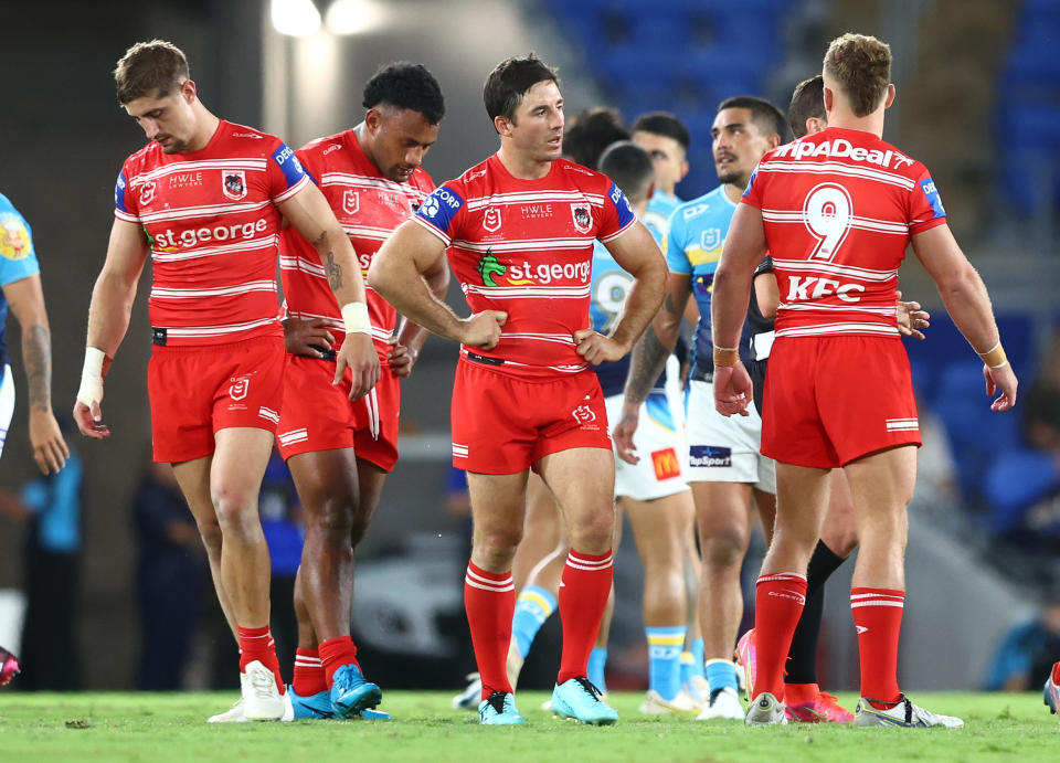 Ben Hunt, pictured here during the Dragons' loss to the Titans.