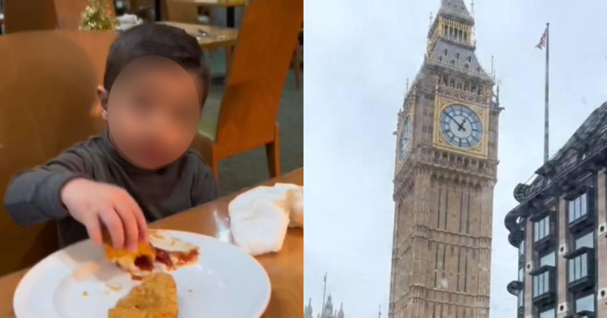 Padre lleva a su hijo a Londres y este le dice que se parece a un pueblo mágico de México.Foto: Captura de video TikTok vía /@jesusglez2407