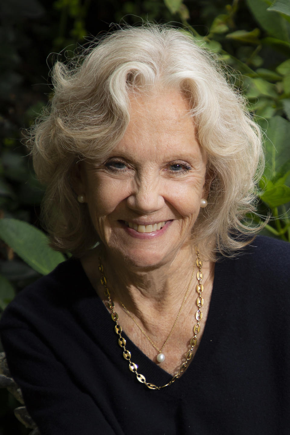 British actor Hayley Mills poses at her home in West London on Wednesday, Aug. 25, 2021 to promote her memoir "Forever Young." (Photo by Joel C Ryan/Invision/AP)