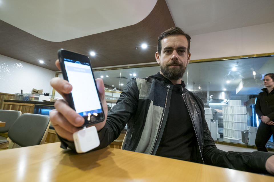 MELBOURNE, AUSTRALIA - APRIL 11: (AUSTRALIA OUT) Jack Dorsey, co-founder and CEO of Square and Twitter, is interviewed at Five & Dime Bagel on April 11, 2016 in Melbourne, Australia. Dorsey is visiting Australia for the first time. (Photo by Louis Ascui/Fairfax Media via Getty Images via Getty Images)