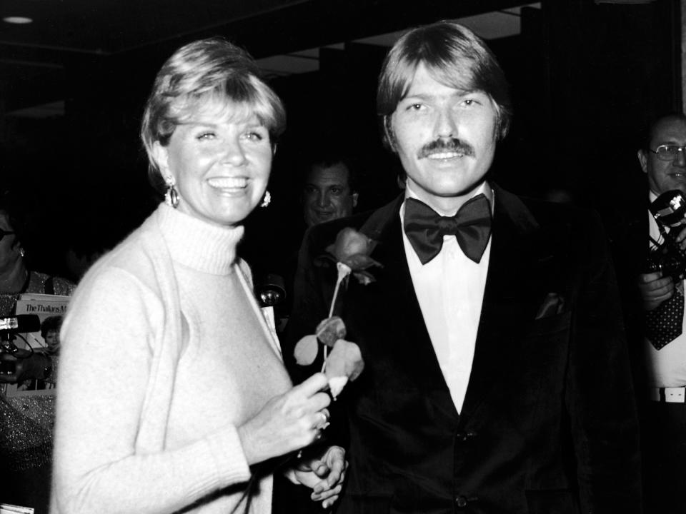 Doris Day With Her Son Terry Melcher at the Annual Thalians Ball Benefit in Los Angeles on October 1974