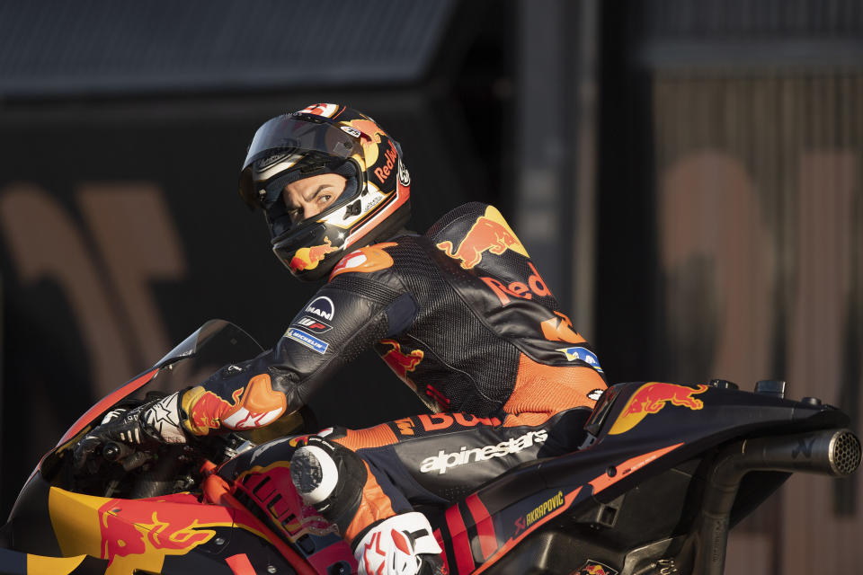 VALENCIA, SPAIN - NOVEMBER 20: Dani Pedrosa of Spain and Red Bull KTM Tech 3 starts from box during the MotoGP Tests in Valencia at Ricardo Tormo Circuit on November 20, 2019 in Valencia, Spain. (Photo by Mirco Lazzari gp/Getty Images)