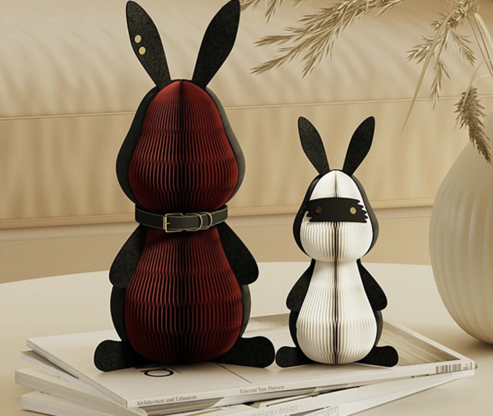 ★十八紙│兔RICH招財風琴兔年擺設，風格獨特的時尚單品。（圖片來源：Pinkoi）