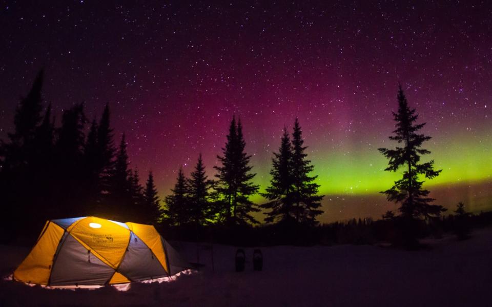 northern light in voyageur national park, minnesota