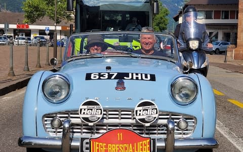 1960 Triumph TR3a - ownered by Andrew English - 2019 Liège-Brescia-Liège road rally - Credit: www.classicrallypress.co.uk