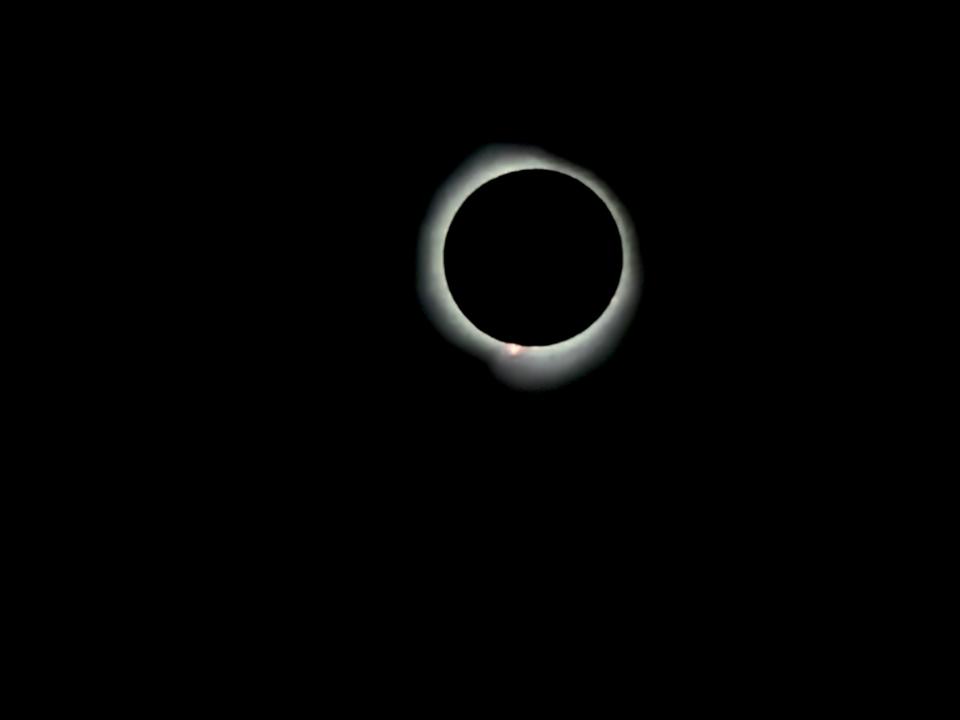 This is the April 8 eclipse in its totality taken in Medina County from an iPhone using the Solar Snap app.