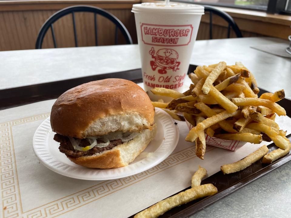 The Hamburger Station in Akron specializes in old-school smaller burgers with fresh-cut fries.