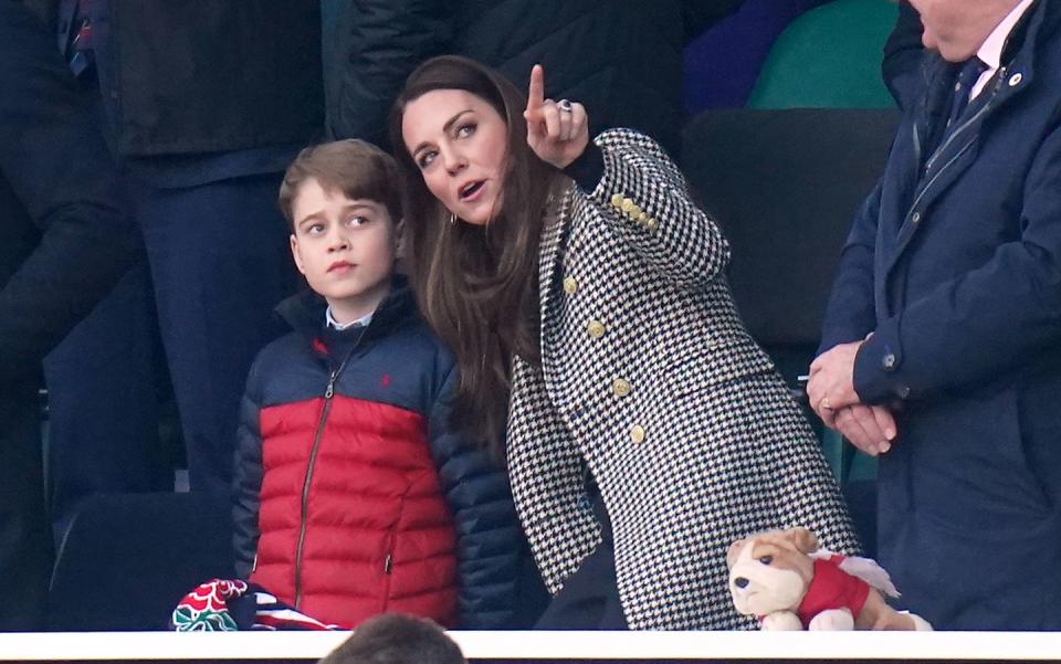 <p>Prince George made a surprise appearance with his parents at the Six Nations rugby match.</p>