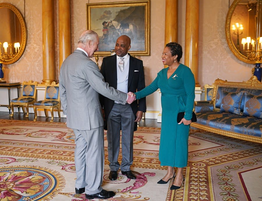 King Charles Meets High Commissioner of Jamaica Alexander Williams