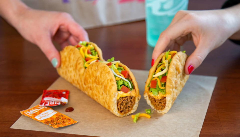 The Taco Bell triplelupa is triple the size of a chalupa. Credit: Thrillist courtesy of Taco Bell