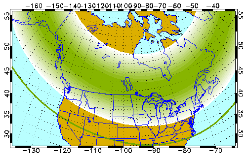 A look at the Northern Lights forecast on Friday, Dec. 1 (Courtesy: University of Alaska Geophysical Institute)