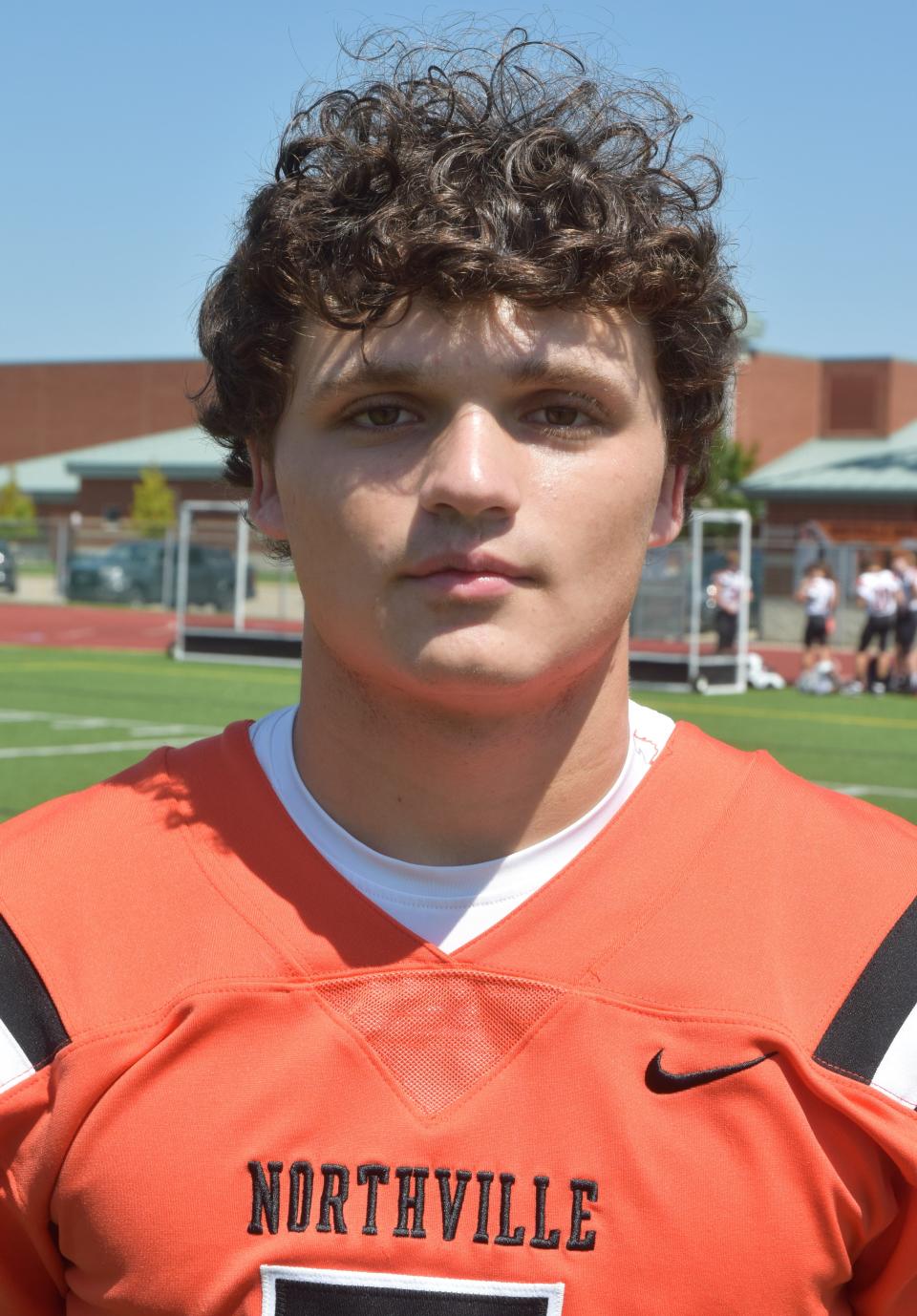 Northville linebacker Evan Deak