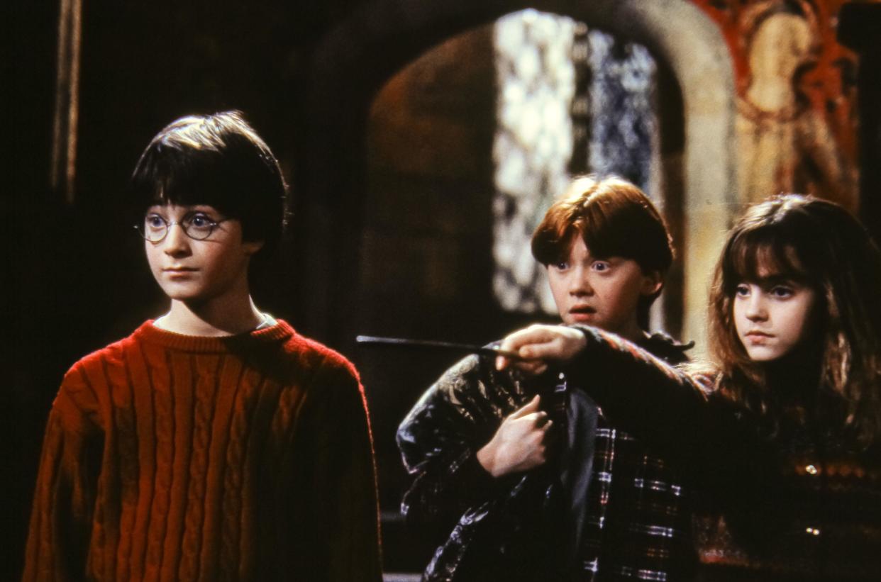 Daniel Radcliffe as Harry Potter, far left, starred in the 
