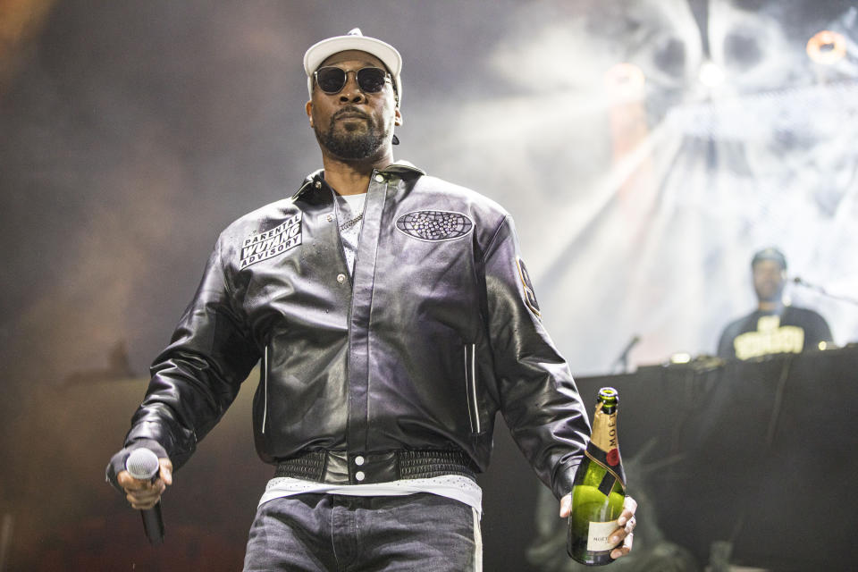 Rapper RZA of Wu-Tang Clan performs on stage on the final night of the "New York State of Mind Tour" at PETCO Park on October 06, 2022