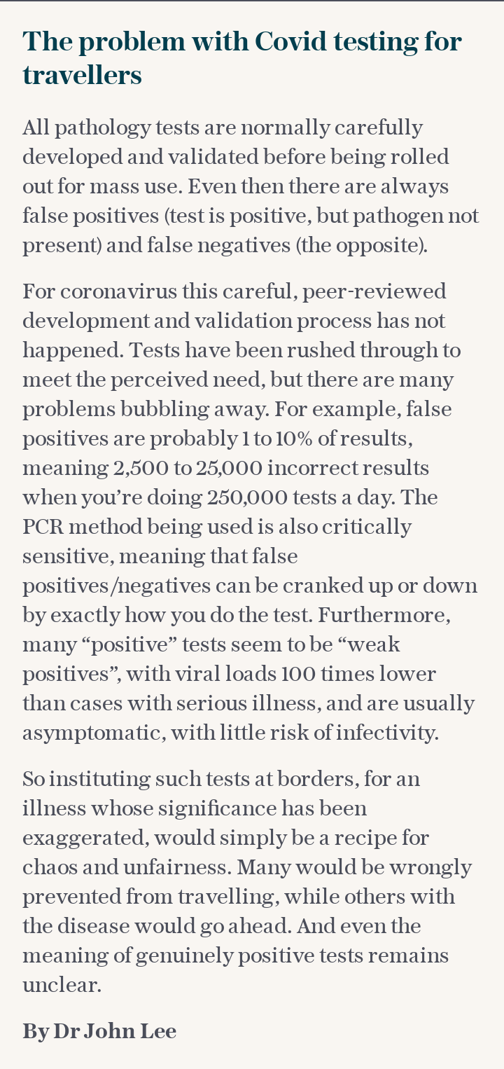 The problem with Covid testing