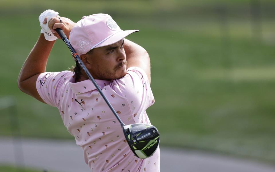 Rickie Fowler of the US hits his tee shot on the sixth hole during a practice round for the Arnold Palmer Invitational  - Shutterstock