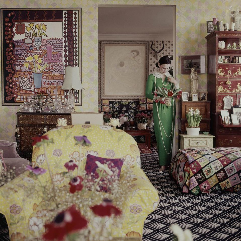 Gloria Vanderbilt in Her Living Room, 1975