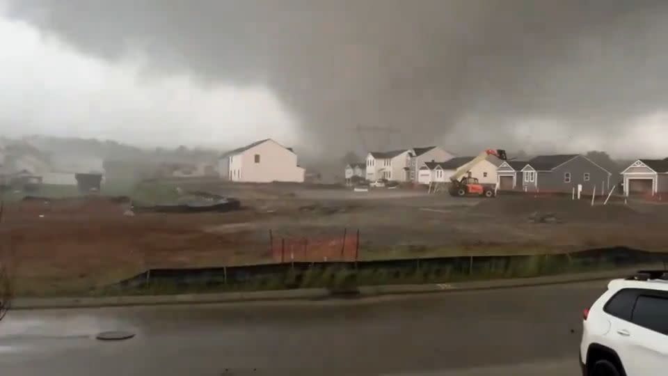 A tornado hits the Spring Hill, Tennessee, area on Wednesday, May 8, 2024. - Courtesy Robbie Murray
