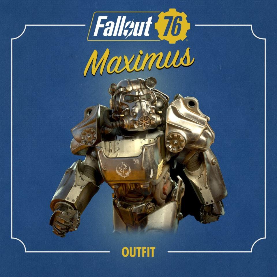 Fallout 76 character build outfit for Fallout TV series character Maximus