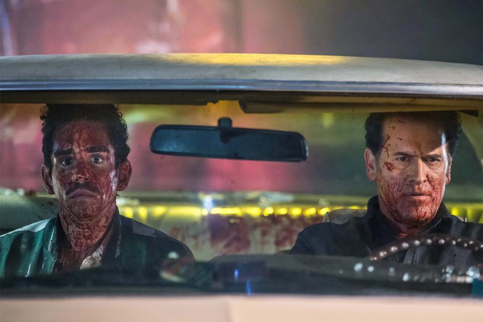 Ash vs Evil Dead Season 1 Air Date: 2015 Pictured: Ray Santiago as Pablo, Bruce Campbell as Ash