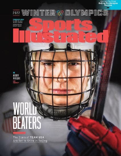 Abby Roque, a University of Wisconsin women's hockey player on the USA national team, was on one of several covers in January of 2022 in advance of the Winter Olympics.