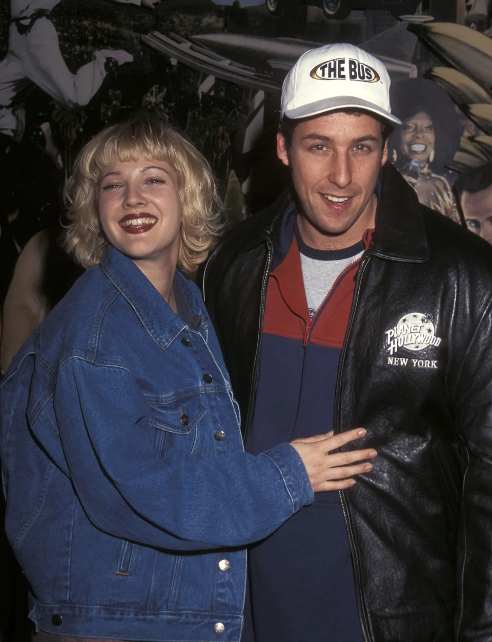 Actress Drew Barrymore and comedian Adam Sandler attend 