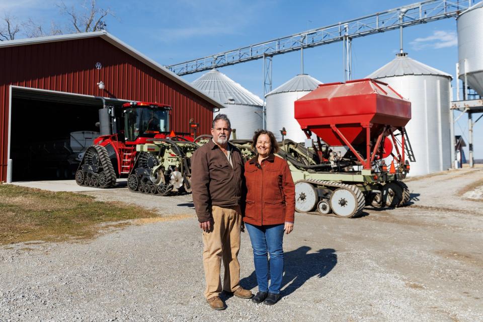 Jim and Laurie Isley own and operate Sunrise farms near Palmyra with their son Jake. The sixth-generation corn and soybean farm has been in the Isley family since 1865. Sunrise Farms is one of three partner farms in southeast Michigan participating in Michigan State University research designed to examine drainage techniques aimed at reducing nutrient loss.