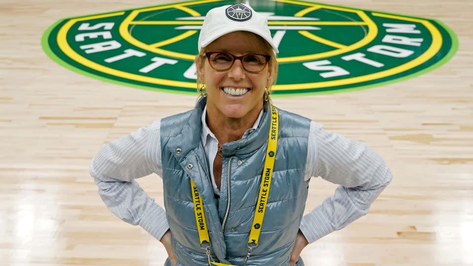 Seattle Storm co-owner Ginny Gilder poses for a photo on May 18, 2022. - Ted S. Warren/AP