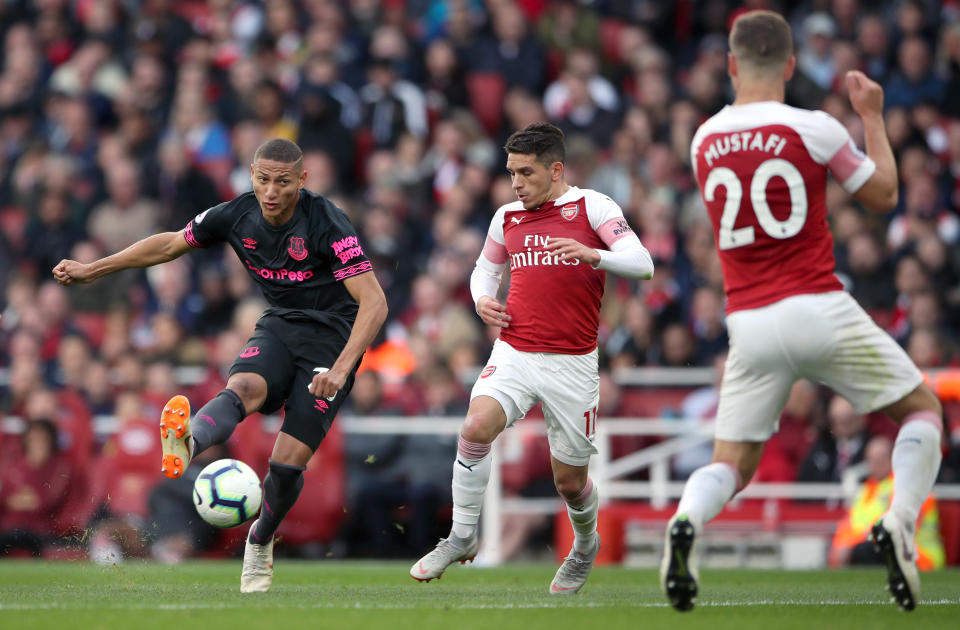 Richarlison was restored to the Everton line-up following suspension and he proved a constant threat