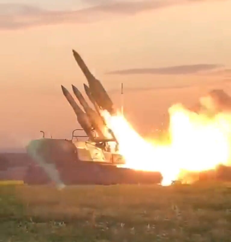 Los misiles de defensa antiaérea del ejército ucraniano en acción
