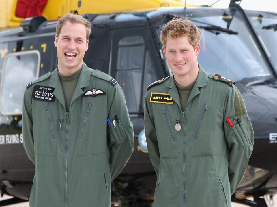 prince harry prince william army