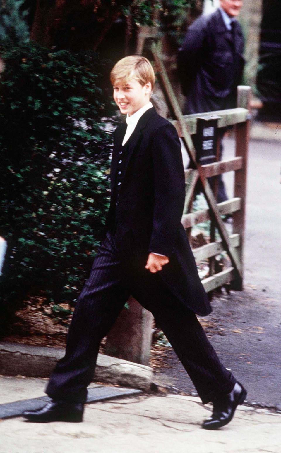 Prince William on his first day at Eton in September 1995. [Photo: PA]
