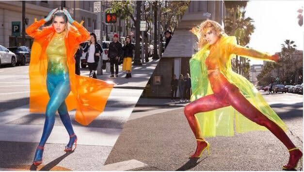 Welches der beiden Models muss die Show verlassen? Sarah (l.) und Caro (r.) geben beim Shoot-Out auf dem Rodeo Drive ihr Bestes. Foto: Screenshoot ProSieben.de