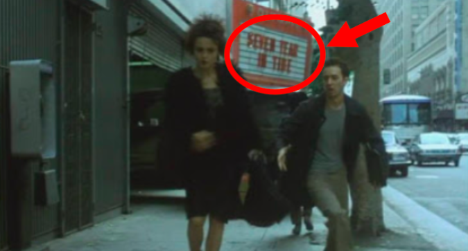 <div><p>"In the film version of <i>Fight Club</i>, you can see something interesting in the background of one quick frame — a sign for <a href="https://www.reddit.com/r/MovieDetails/comments/aai4eg/fight_club_right_before_ed_nortons_character/" rel="nofollow noopener" target="_blank" data-ylk="slk:Seven Years in Tibet;elm:context_link;itc:0;sec:content-canvas" class="link "><i>Seven Years in Tibet</i></a>. This is another film starring Brad Pitt and shows us that Pitt, the actor, exists in this universe.</p><p>"If we can assume that Pitt enjoyed the same career he does in the real world — in 1997–98, when the inception of Tyler Durden happened — Pitt would have been a world-famous matinee idol. We also know that the Narrator consumed way too much media, where he was often shown to be in a semiconscious, zombielike state. Thus, he probably knew of — or had seen in passing — media with Pitt the actor in it, even if he doesn't remember it. <b>So my theory is that Tyler Durden's appearance in the film was literally modeled by the Narrator after Brad Pitt, the actor.</b></p><p>"You have to remember, in the '90s especially, Pitt was often touted as the epitome of the ideal male form, which would have influenced the Narrator's mind in creating his perfect alternate persona. Durden even outright told the Narrator at the end of the movie that he 'looks how you want to look.'"</p><p>—<a href="https://www.reddit.com/r/FanTheories/comments/irvrjw/spoiler_tyler_durdens_physicial_appearance_is/" rel="nofollow noopener" target="_blank" data-ylk="slk:u/Salmanbhairocks;elm:context_link;itc:0;sec:content-canvas" class="link ">u/Salmanbhairocks</a></p></div><span> 20th Century Fox</span>