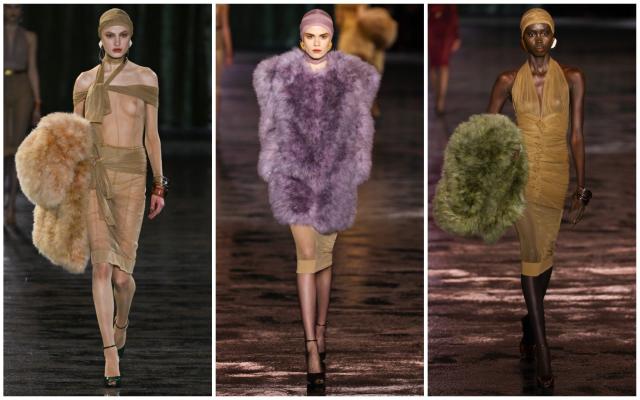 Faux fur coats and no bras: Saint Laurent's outfits are not for Waitrose,  but they are exquisite