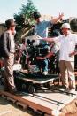 <p>Ford and Spielberg on the set of <em>Indiana Jones and The Last Crusade</em>.</p>