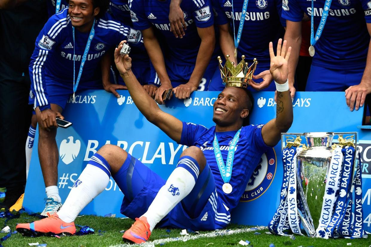 Drogba won four Premier League titles at Stamford Bridge