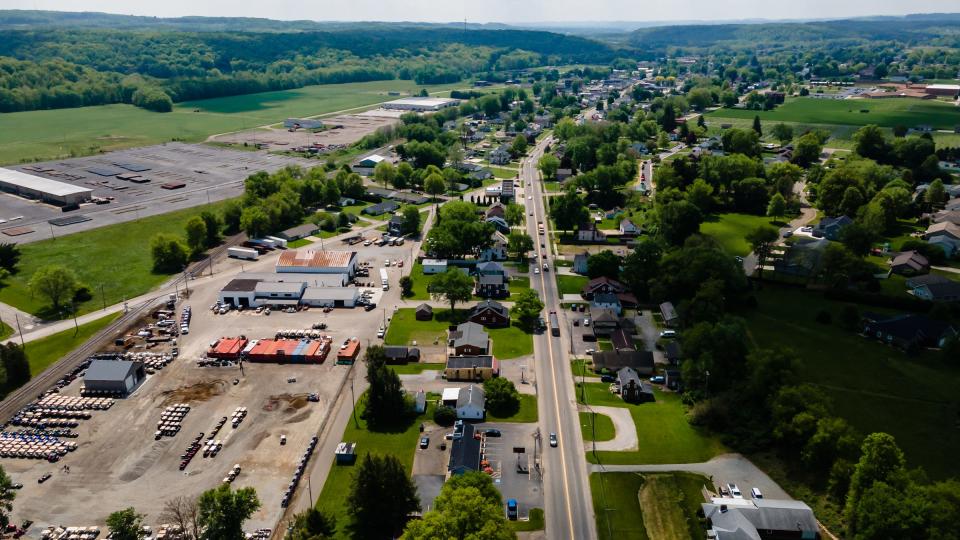 Traffic is seen along state N. Wooster Ave., Thursday, May 19 in Strasburg.