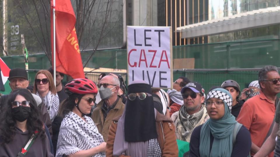 pro-Palestinian demonstrators Toronto