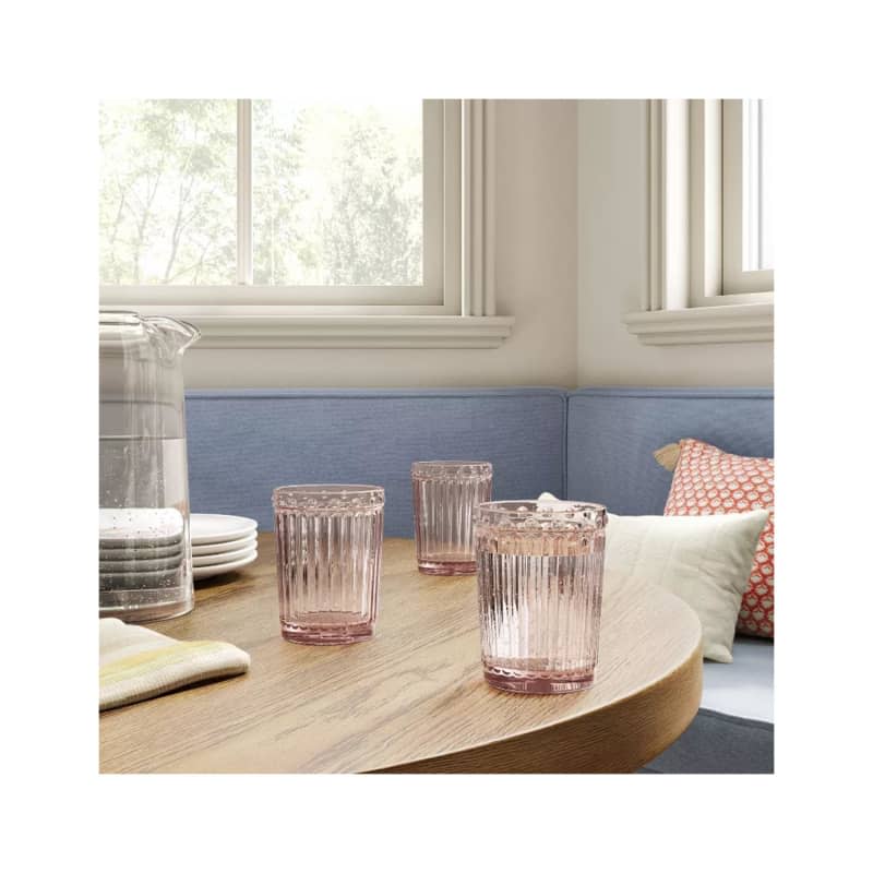 8oz Glass Tumbler Pink - Threshold