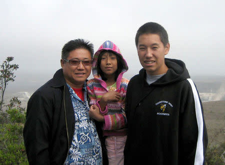 Kenneth Bae, with his daughter Natalie, and son Jonathan, is pictured in this undated family handout photo courtesy of freekennow.com. REUTERS/freekennow.com/Handout