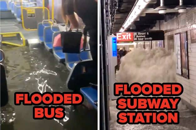 Yankee Stadium floods after torrential rains hit New York City