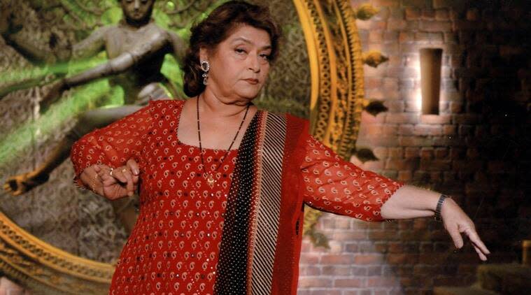 Saroj Khan, Bollywood’s first female chief choreographer. Picture courtesy: Indian Express