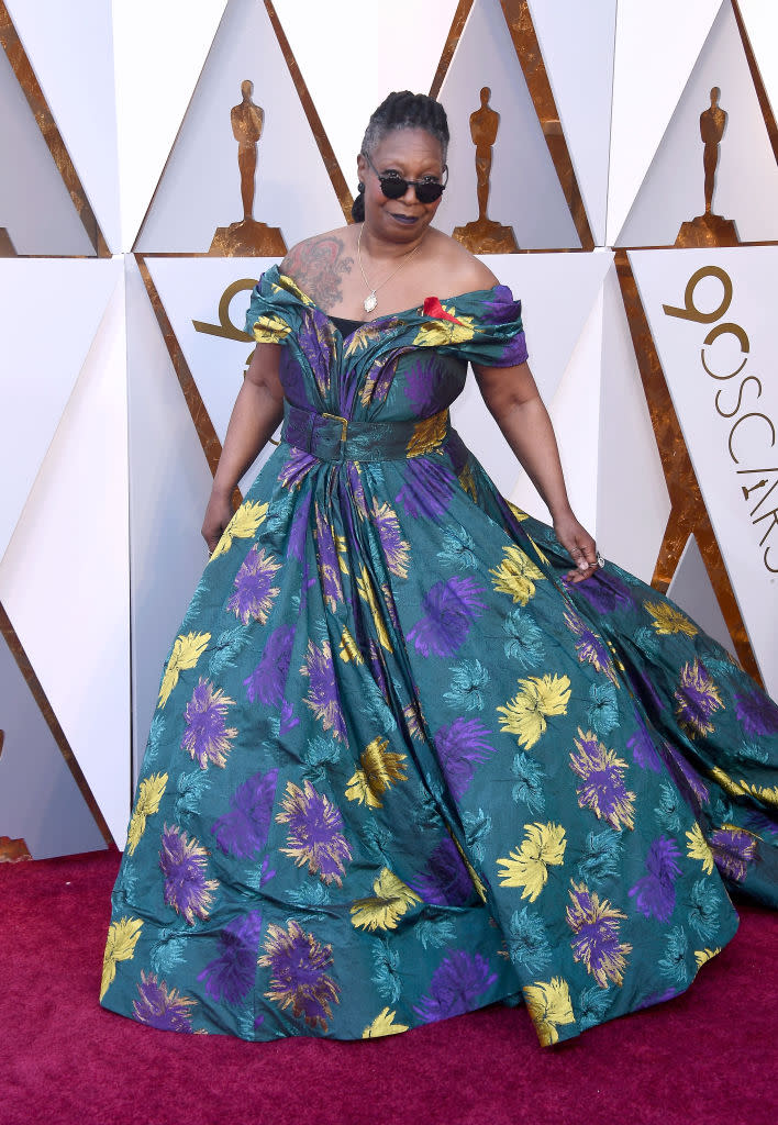 <p>Whoopi Goldberg attends the 90th Academy Awards in Hollywood, Calif., March 4, 2018. (Photo: Getty Images) </p>