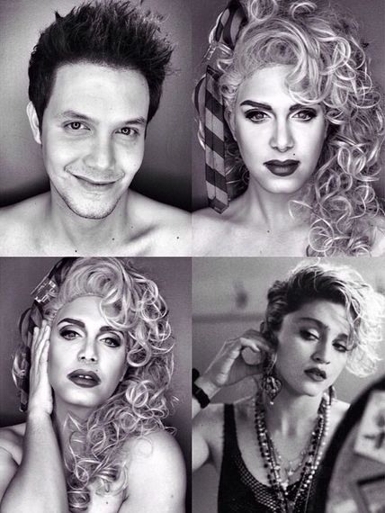 Makeup artist Paolo Ballesteros transforms himself into Madonna.