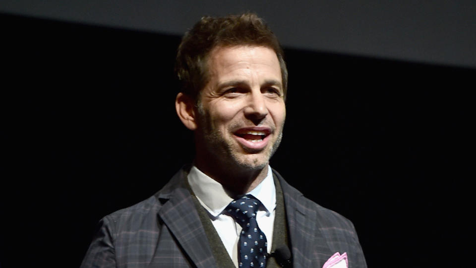 Zack Snyder speaks at CinemaCon on March 29, 2017. (Photo by Alberto E. Rodriguez/Getty Images for CinemaCon)                                    