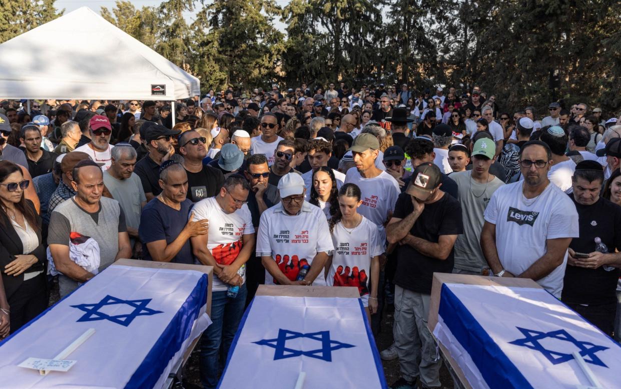 Mourning Hamas's innocent victims: British-Israeli Lianne Sharabi and her daughters Noiya and Yahel were among those murdered on October 7