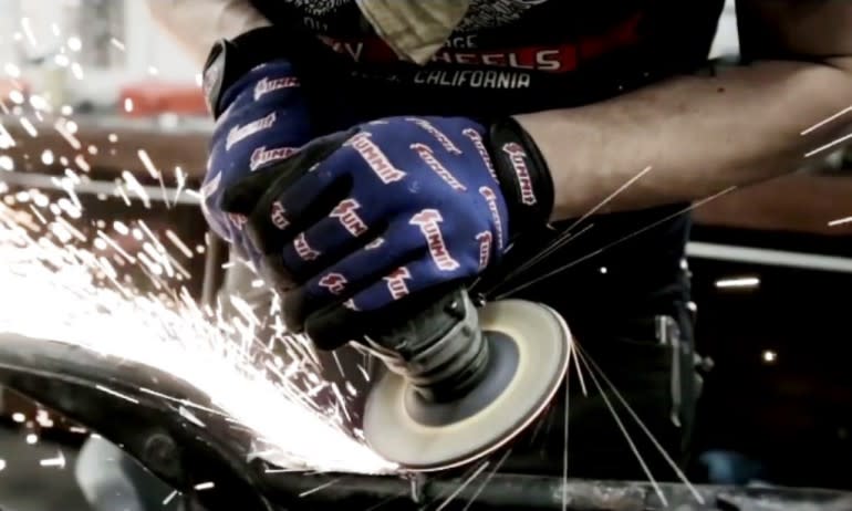 Popular media is legally obligated to include a shot of an angle grinder in any motorcycle show.