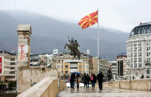 NATO chief Jens Stoltenberg has said he looked forward to Macedonia's flag joining others in the alliance